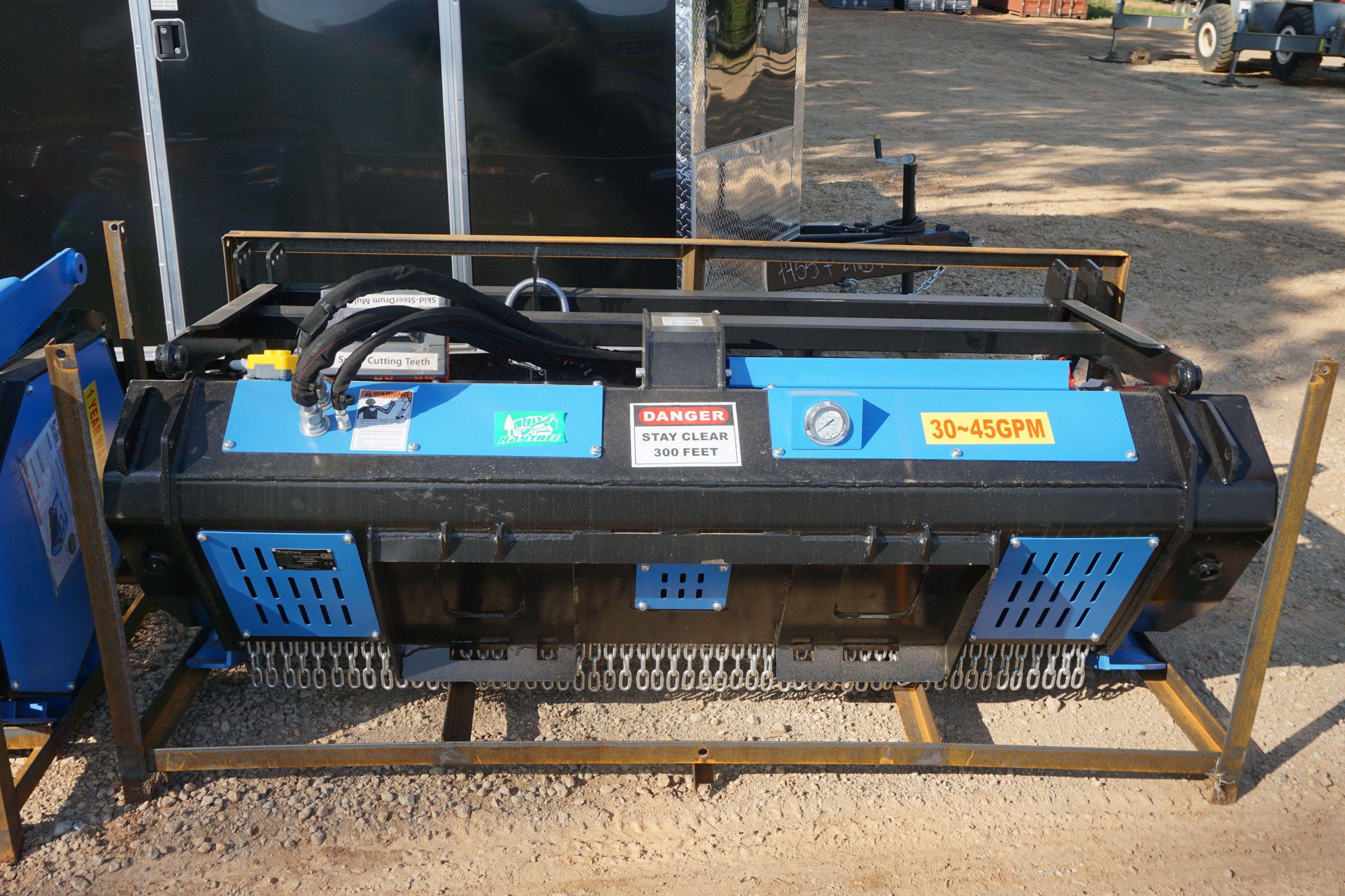 Raytree 72" Heavy Duty high-flow drum mulcher w/ upgraded teeth